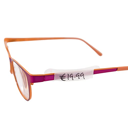 SPORTS WORLD VISION Price tags with universal application for all glasses frames- Durable and reliable Price tags for Glasses Frame Eyeglass Frames Spectacle Frames 200 pieces Oval Shape