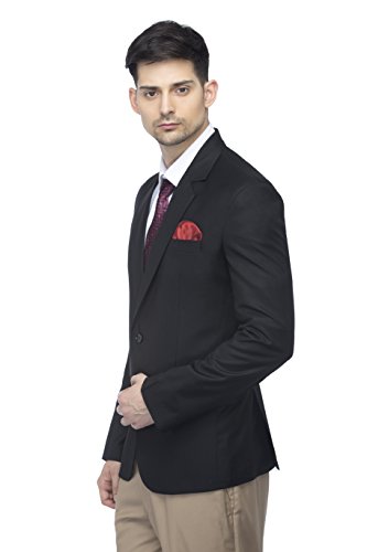 Image of FAVOROSKI Designer Men's Slim Fit Notched Lapel Single Breasted Solid Blazer