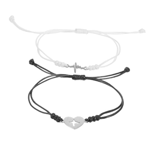 Bracelet ajustable corde : lot de 2 bijoux charms élégants pour femme