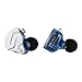 Linsoul KZ ZSN Pro Dual Driver 1BA+1DD Hybrid Metal Earphones HiFi in-Ear Monitor with Detachable Recessed 2Pin Cable, Zin Alloy Panel (Without Mic, Blue)
