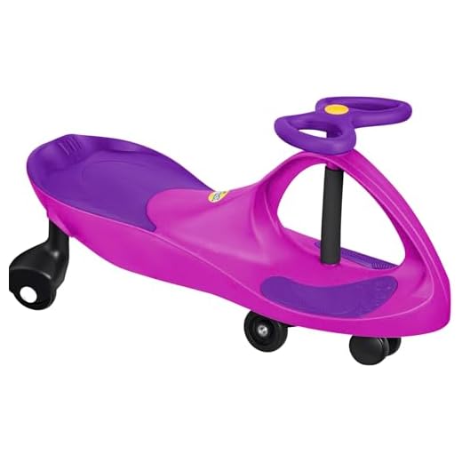 The Original PlasmaCar by PlaSmart - Pink | Purple - Ride On for Ages 3 Years and Up - No Batteries, Gears or Pedals - Twist, Turn, Wiggle for Endless Outdoor Fun- Sit Down Kids Riding Push Around Toy