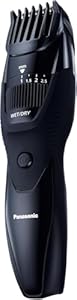 Panasonic ER-GB42 Wet & Dry Electric Beard Trimmer for Men with 20 Cutting Lengths, Standard UK 3 pin Plug, Black, 50 min usage