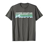 Retro copper mountain, Colorado distressed skiing T-Shirt