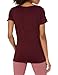 Amazon Essentials Women's Active Quick Dry Tech Stretch Short-Sleeve V-Neck T-Shirt (Available in Plus Size), Pack of 2, Black/Burgundy Space Dye, Medium