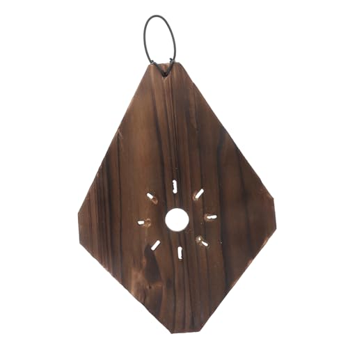 Mipcase Jardinière Murale pour Sédums Fixation Murale Verticale | Présentoir pour Fougères Corne De Cerf | Jardinière Murale en Bois Massif Carbonisé