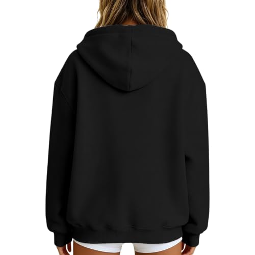 HswsEJ Quarter Zip Pullover Women Fleece Oversized Pull Over Sweaters - image 2
