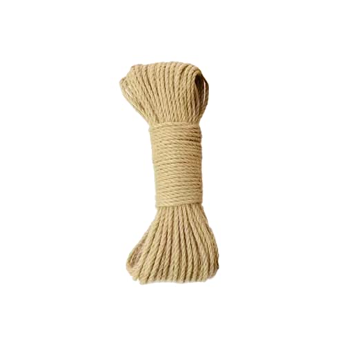 SEWACC Cuerda de Yute Gruesa Natural de Diámetro para Manualidades Decoración Jardinería y Envoltorios Biodegradable y Resistente