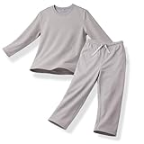 [my makura] リカバリーウェア オールシーズン 上下セット 男女兼用 一般医療機器 長袖 パジャマ 眠りの専門店マイまくら (L, グレー)