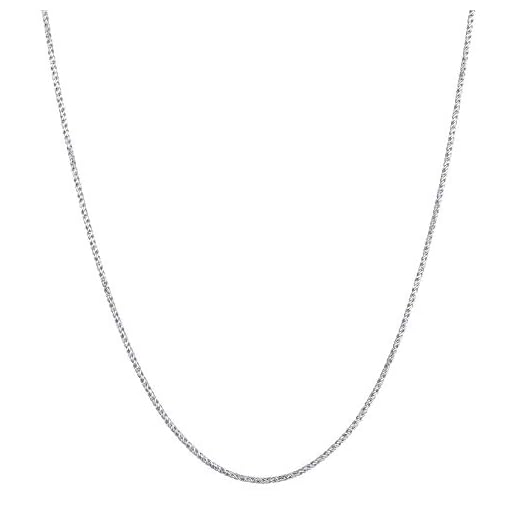 Kuzzoi Exklusiv 925 silver herr halskedja, rund dragsko, herrkedja silver (2 mm), massiv silverkedja för män utan hänge, vriden look, längd 55