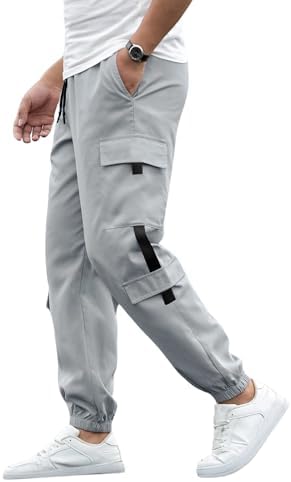 Lymio Track Pant for Men || Regular Fit || Track Pants || Lycra Full Elastic Jogger Pant (L-TP-06-Grey-M)