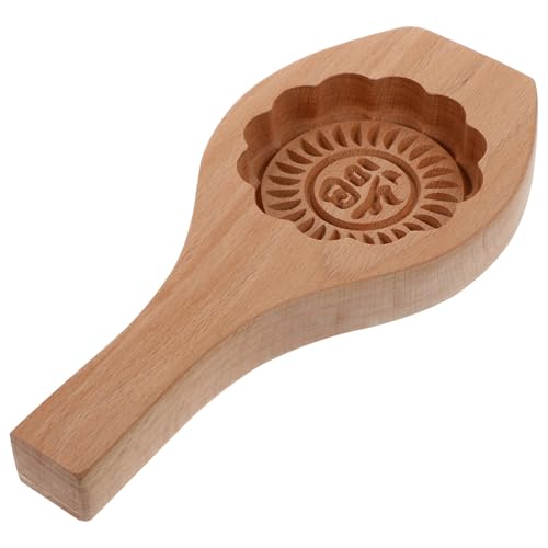 Molde de Madera para Pastel de Luna con Diseño Floral