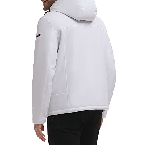Image of Calvin Klein Men's Winter Coats - Sherpa-lined Hooded Soft Shell Jacket