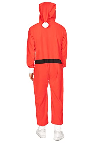 Jumpsuit rouge Père Noël Tipsy Elves taille M pour hommes - 3