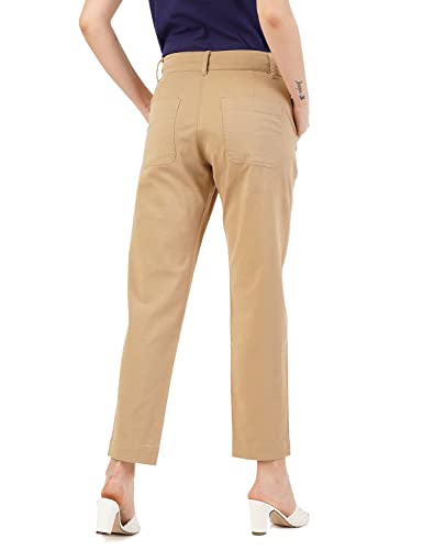 Image of FYLTR Womens Regular Stretch Cotton, Comfortable, Soft Khaki Trousers