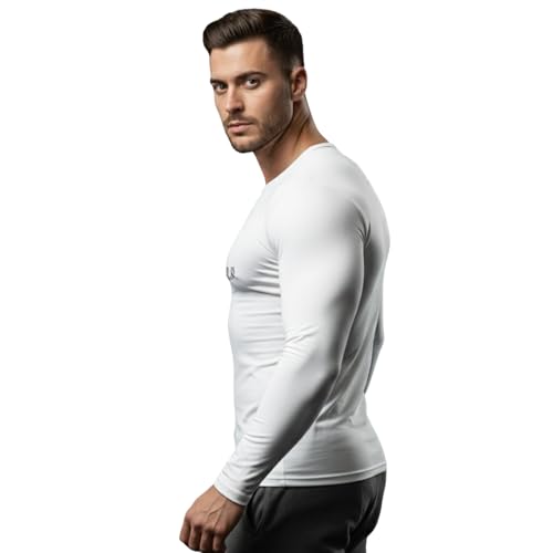 Image of Unbeatable Men's Full Sleeve Plain Athletic Fit Multi Sports Compression T-Shirt for Cycling and Gym