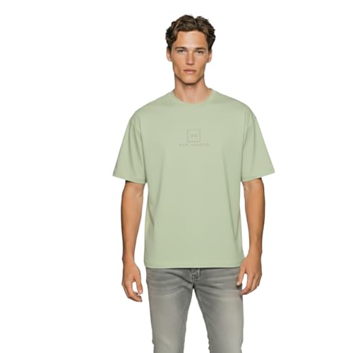 Image of Van Heusen Men's Premium Cotton Oversized Drop Shoulder Brand Logo T-Shirt