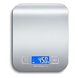 Balança Cozinha Inox De Alta Precisão Para Dieta Fitness Ingredientes Academia - 10Kg Escala 1g - (Contem Pilhas)