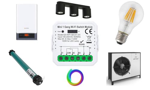 Sone Smart One Smart Switch WiFi Unterputz – Tuya & Smart Life – Potentialfreies WiFi Relais 230V – WLAN Schalter Alexa & Google Kompatibel Speicherfunktion – Kompakt 39x39mm –Smart Home Lichtschalter