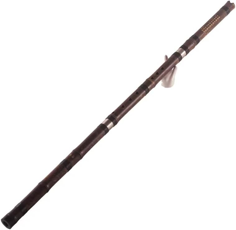 OrientalMusicSanctuary ATTESTED: Dong Xue Hua Performers' Level Purple Bamboo Xiao Flute - Chinese Shakuhachi Xiao Flute (Right Handed Key of F)