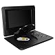 Cuifati Mobiler DVD-Player, Unterstützungsspielfunktion, Intelligente Abschaltspeicherfunktion, Geeignet für ältere Menschen, Kinder, Mittleres Alter, Junge Leute.(Schwarz)