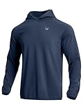 NORTHYARD Men's Running Hoodie, Lightweight Fleece Workout Gym Hooded Sweatshirts, Long Sleeve Cold Weather Athletic Pullover DARKGREY L