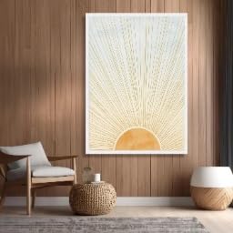 Tableau minimaliste sur toile pour réchauffer un mur blanc vide