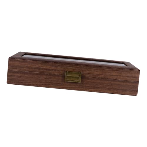Coffret à montres décoratif en bois avec présentoir et boîte de rangement Gatuida