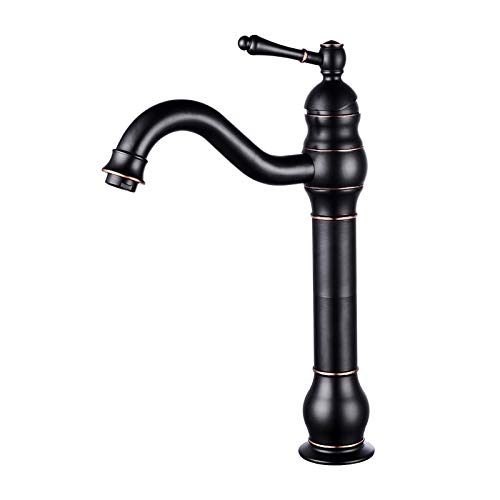 Robinet de lavabo finition bronze en laiton durable et mitigeur haut de gamme