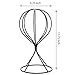 MyGift Black Metal Wire Hat Holder Stand, Wig Display Rack, Fedora or Baseball Cap Storage Form, Set of 2