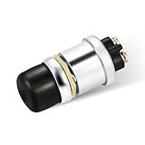 Wevdn Engine Start Push Button Switch, 12V 50A Heavy Duty Momentary Horn Engine Push Button Starter, Waterproof Engine Start Switch Replacement for Car Trcuks ATV Marine Boat
