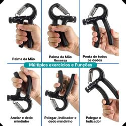 Hand Grip Ajustável 5kg a 60kg Fortalecimento de Mãos, Antebraços e Punhos Exercício de Força e Fisi