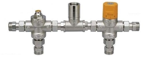 RIVER - KIT TERMOSTATICO PRE ASSEMBLATO UNIVERSALE PER INTEGRAZIONE PANNELLI SOLARE RIVER da 3/4'' 45C° MINIECO SOLAR R00441 - R00441
