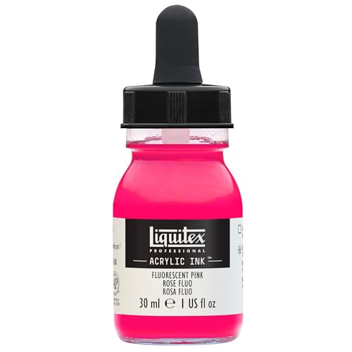 Liquitex 4260987 flüssige Professional Acrylfarben - Ink, Tusche, 30 ml, hochpigmentierte Airbrushfarbe, Fluo Rosa