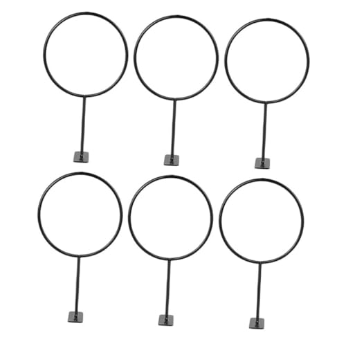 BESPORTBLE 6pcs Wall Mounted Ball Display Rack Black Metal Sports Ball Holder for Basketball Football Volleyball Soccer Sturdy Storage Organizer