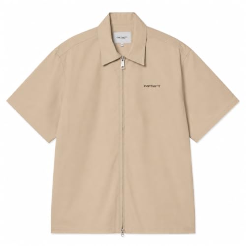 Carhartt WIP Men's S/S Postal Zip Shirt Iroko/Black