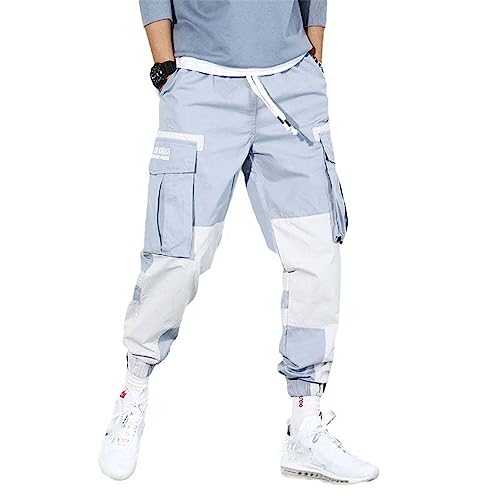 Spring Fall Harem Baggy Cargo Pants Men's Mix Color Korean Stylish Casual Hip Hop Streetwear Male Sport Joggers