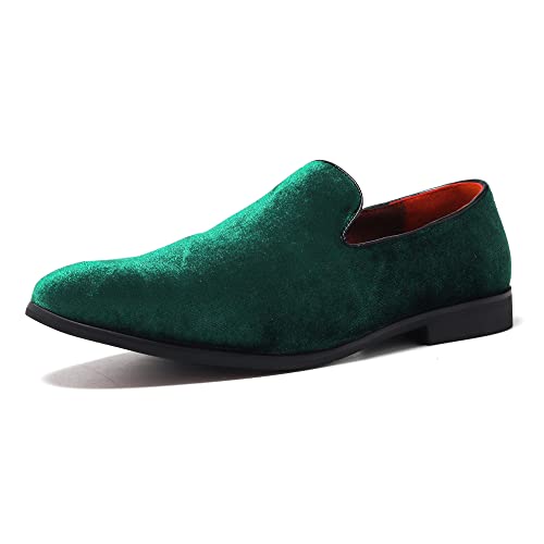 Image of FLQL Men's Luxury Penny Loafer Slip-On Velvet Shoes Party Dancing Shoes Suede Wedding Shoes Plus Size 7-13