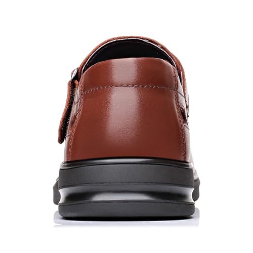 Veslexth Men's Sandals Causal Leather Shoes Outdoor Sport Lightweight Arch Support Walking Anti-Slip Loafers3