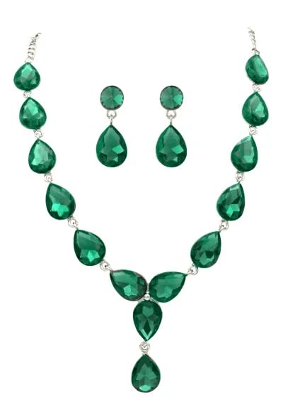 Elegant Ensemble Green Color Womens Jewelry Set with Sparkling Look (RP-026) (B0CWRY2PKX) Amazon Price History, Amazon Price Tracker