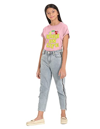 Image of SUGR Basics Girl's Graphic Regular Fit T-Shirts