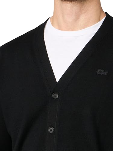 Lacoste Men's Core Regular Fit V-Neck Cardigan Sweater3