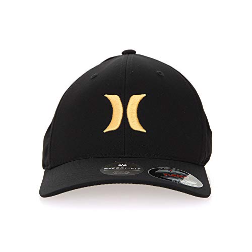 Image of Hurley Mens Baseball Cap - Moisture Wicking Curved Brim Flexfit Fitted Hats for Men with H2O-Dri Sweatband (Sizes: S-XL)