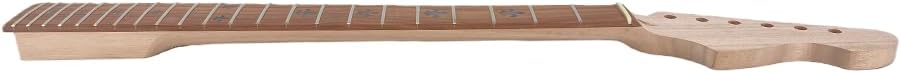 Electric Guitar Neck 22 Fret 25.5 Inch Mahogany Rosewood Fretboard Nice Inlay Bolt On Set in Heel Guitar Neck Replacement(Flower Inlay)