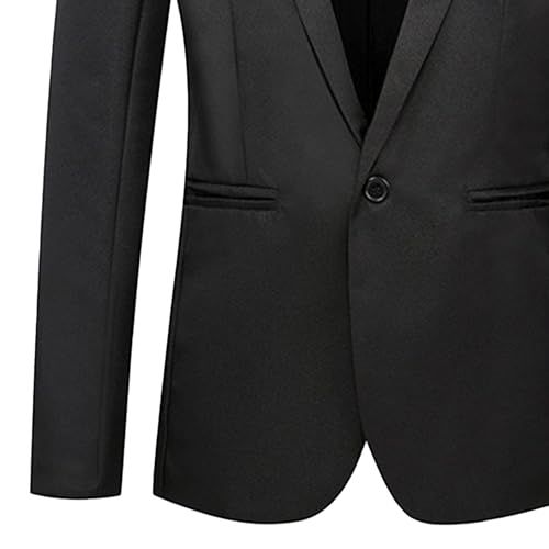 Men's Slim Fit Casual Blazer One Button Solid Formal Business Suit Jacket Daily Lightweight Sport Coat3