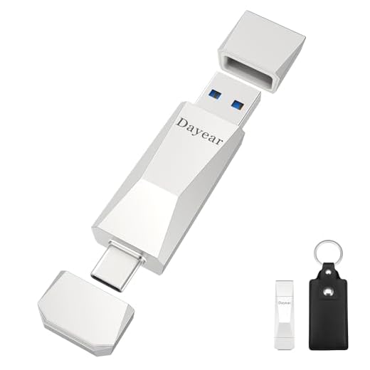 USB C Flash Drive, Dayear 128 GB Memory Stick 2-In-1 Ultra Dual Drive USB A 3.2 Gen2 USB USB Storage Thumb Drive 500MB/s para i-Phone 15/15 Plus/15 Pro/15 Pro MAX/USB-C iPad/Android/portátil/Mac