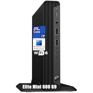 HP Elite Mini 600 G9 MFF Business Desktop Computer, 13th Gen Intel 16-Core i7-13700T, 32GB DDR5 RAM, 1TB PCIe SSD, WiFi 6, Bluetooth, RJ-45, Type-C, HDMI, KB and Mouse, Windows 11 Pro, AZ-XUT