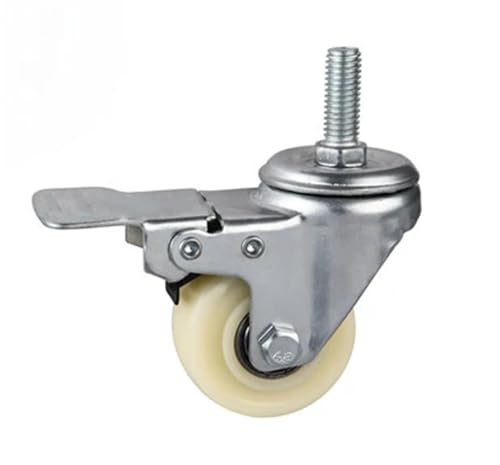 Roulette nylon blanc 2 pouces pivotante universelle pour meuble de cuisine