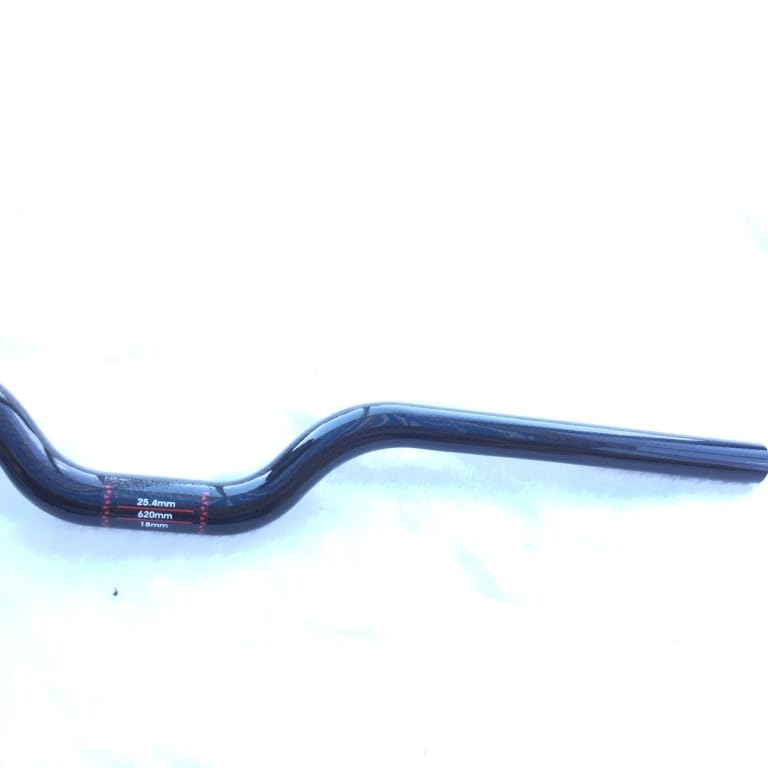 Manillar de bicicleta de fibra de carbono 3K de carbono MTB Riser Fixie Single speed Riser manillar 25,4 x 500 – 660 mm mango (640 mm)