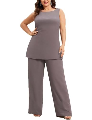 3 Pieces Chiffon Mother of The Bride Pant Suits for Wedding Guest Outfits Formal Outfit Set with Jacket2