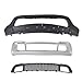 3PCS Front Bumper Cover & Bumper Grille Set Compatible with 2014 2015 2016 Jeep Grand Cherokee Replacement OE#68141936AD, 68143070AD, 68143076AD,Partlink Number:CH1015114C | CH1036128C | CH1037108C